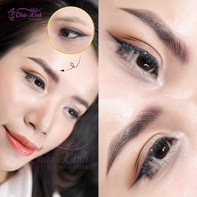 Lông mày nữ rậm